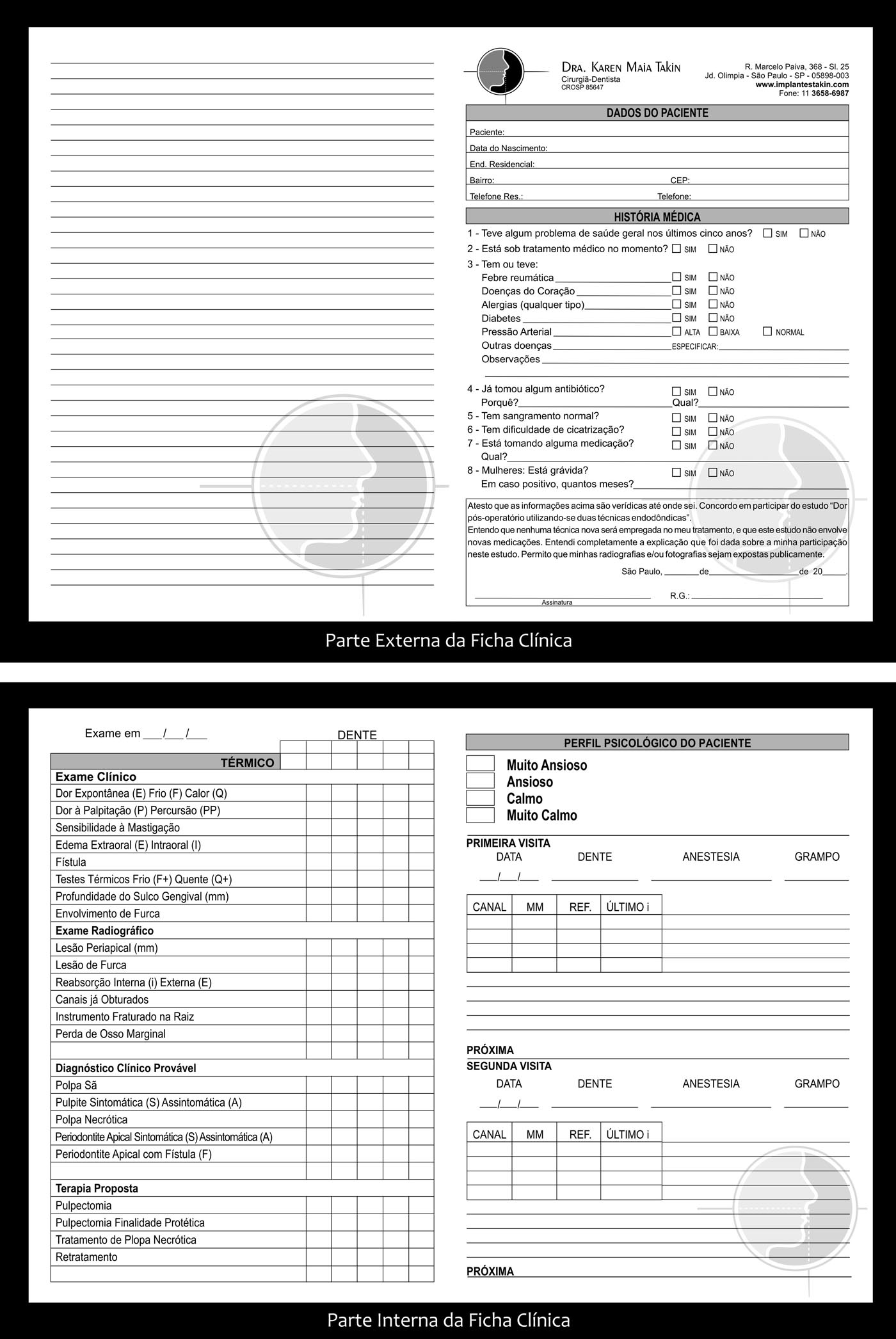 Anamnese e ficha clínica odontológica